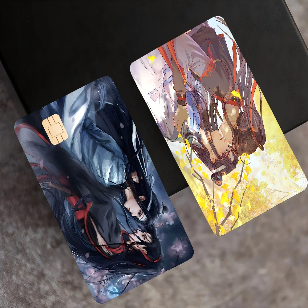 Anime Grandmaster Mo Dao Zu Shi MDZS Anime Lustige Shell On Off Ultra Dünne Kein Verblassen Aufkleber Haut Abdeckung Film Für Debit Kreditkarte