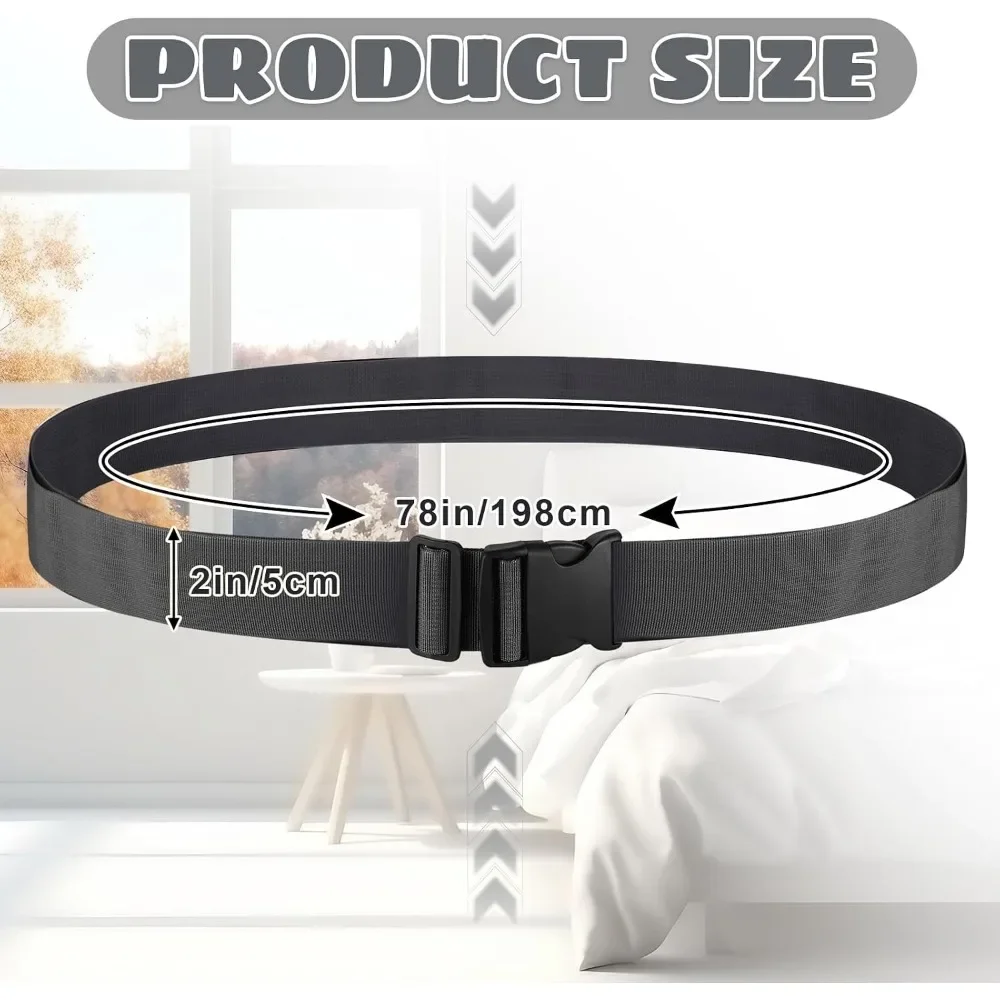 4Pcs Mattress Moving Straps Adjustable Buckle Bed Topper Packing Belt for Memory Foam Storage Heavy Duty Dark Grey (78''x2'')
