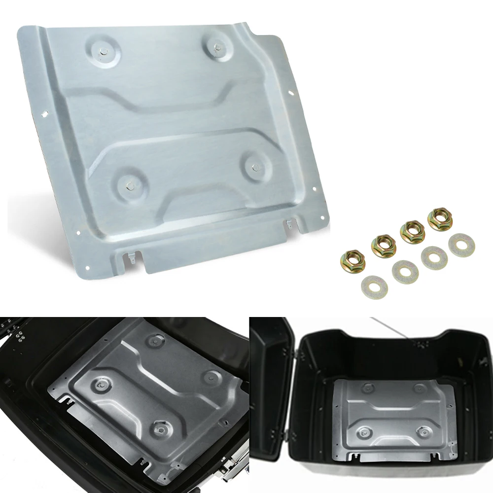 Metal Tour Pak Pack Trunk Base Plate Reinforcement Plate For Harley Touring Road King Street Glide Electra Glide 2014‑2024