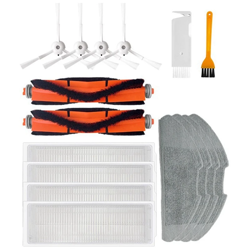 Kit di spazzole per mocio con filtro di ricambio per Xiaomi Robot Vacuum Mop 2 Lite / Mop 2 Pro / MJSTL/MJST1S/muslimatexper Sweeper