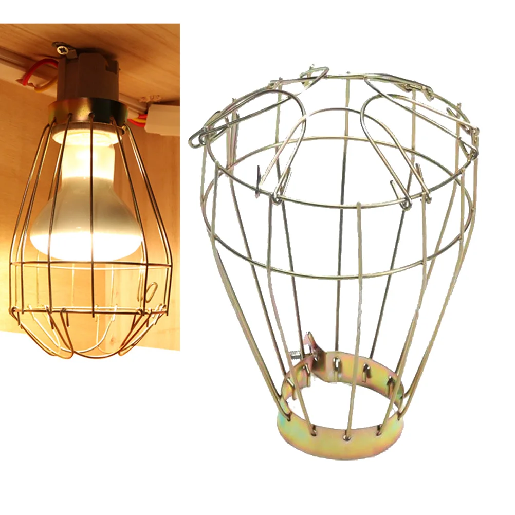 

Vintage Iron Reptile Pet Heat Lamp Cover Lamp Shade Cover Anti Scald Heating Light Bulb Safety Mesh Guard Cage