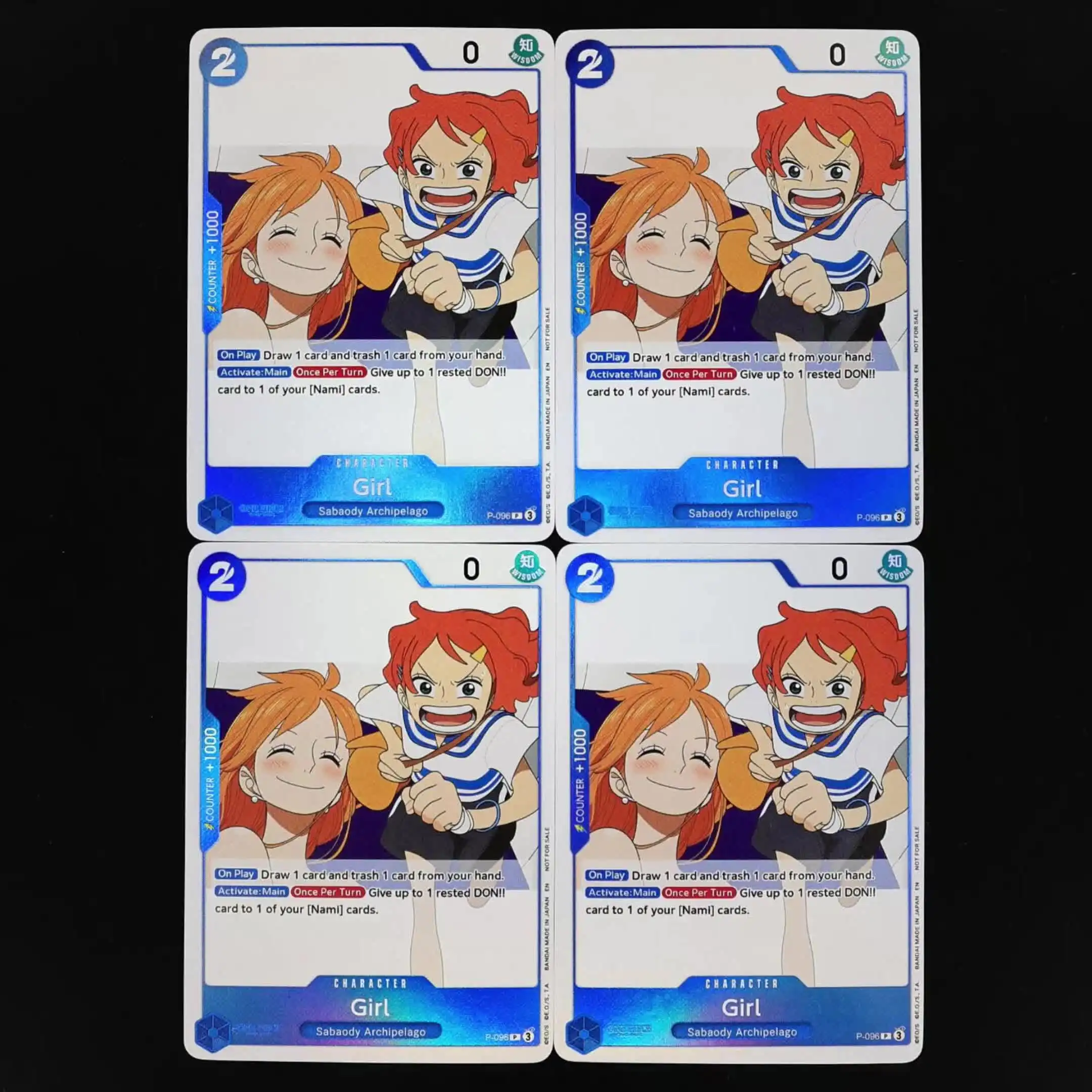 One Piece TCG OPCG English P-096 Girl Little Nami Promo Play Set 2