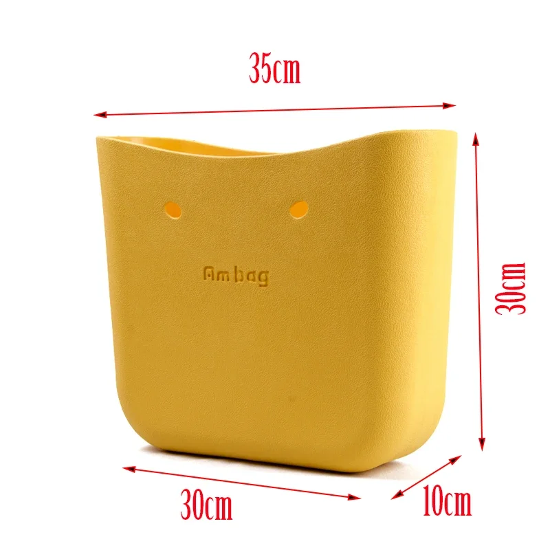 Ambag Obag O Style DIY Mini Bag with Zip-Up Canvas Inner Colorful Short 51cm PU Leather Handles Women EVA Purse Handbag