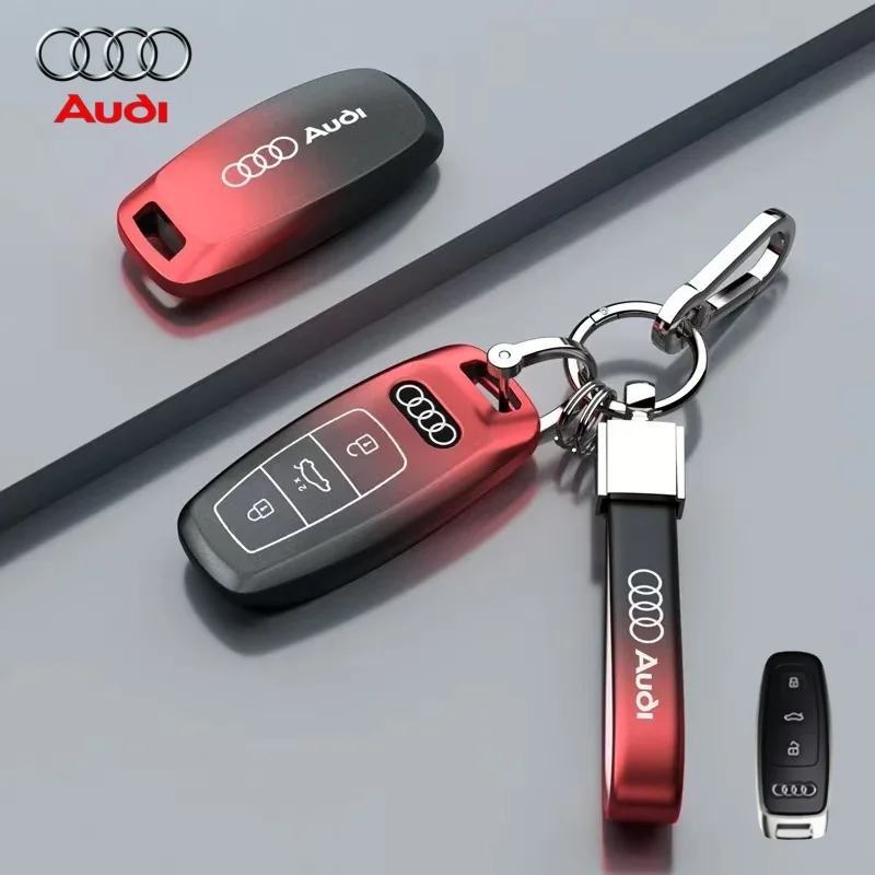 

New TPU Car Smart Remote Key Cover Case Bag Shell Keychainfor Audi A3 A4 B9 A6 A7 4K A8 E-tron Q5 Q8 C8 D5 SQ8 Auto Accessories