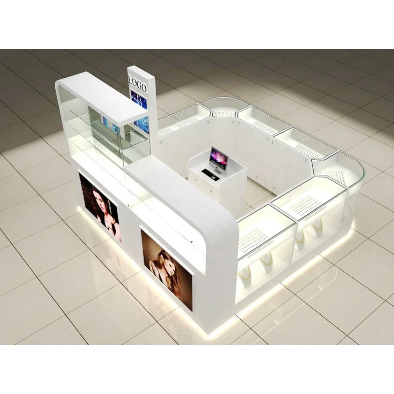 (Customized) YOUYUAN Professional jewelry mall kiosk glass display cabinet jewelry display Sale