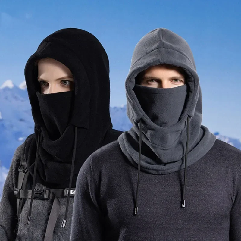 Outdoor Mask Fleece Thermal Neck Full Face Mask Keep Warm Riding Balaclava Biker Ski Winter Windproof Dustproof Hood Face Mask