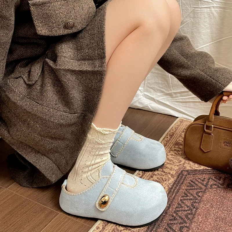 Fashion Women's Shoes New Korean Version Mueller Slippers for Woman Exquisite Baotou Casual Shoes Designer Shoes Zapatos Mujer
