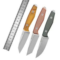 JEABROTHER Tactical Knife 14c28n Steel Belt Kydex Scabbard Hunting Fixed Blade Knife EDC Quan Tang Fishing Survival Knife