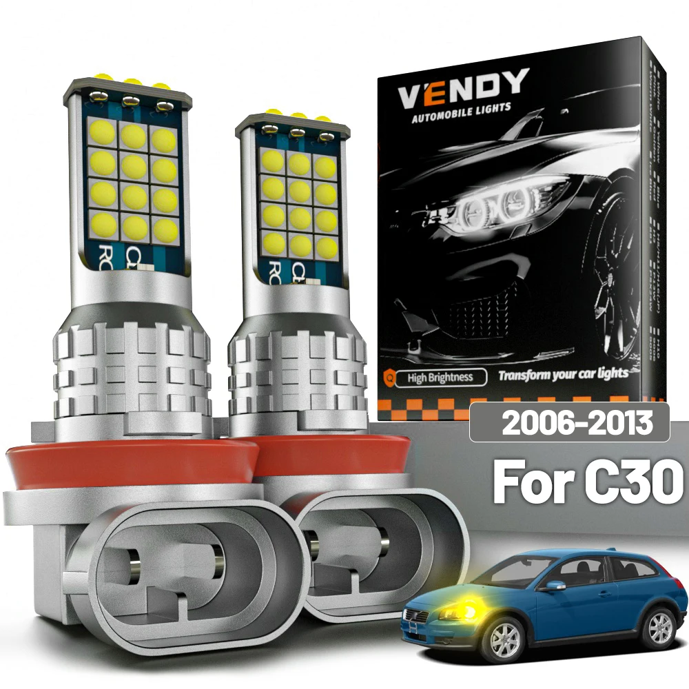 2 Stück LED Nebelscheinwerfer für Volvo C30 2006–2013 2007 2008 2009 2010 2011 2012 Canbus-Zubehör