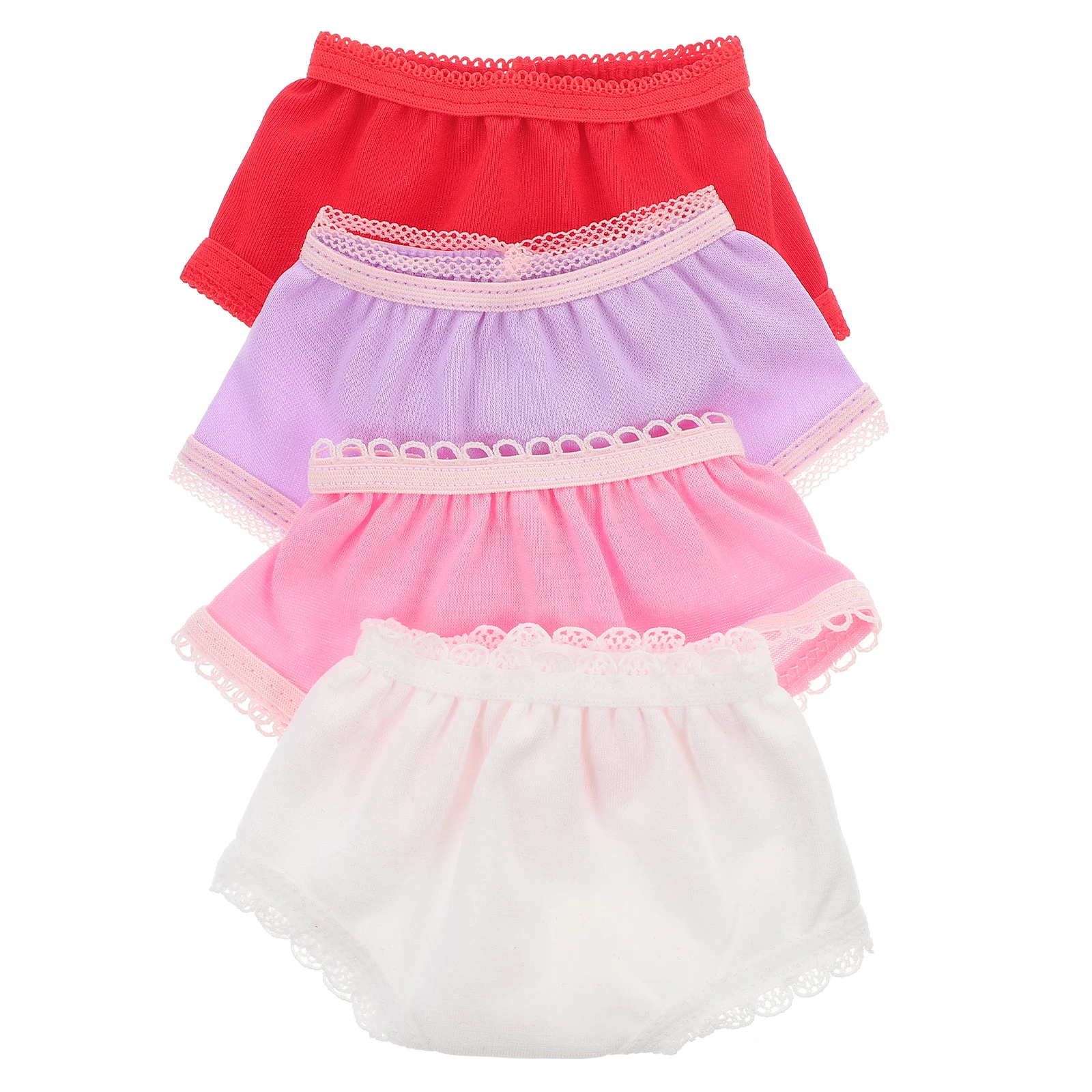 

4 Pcs 18 Inch Panties Clothes Accessories Underpants Pretend Play Supplies Polyester For Dolls