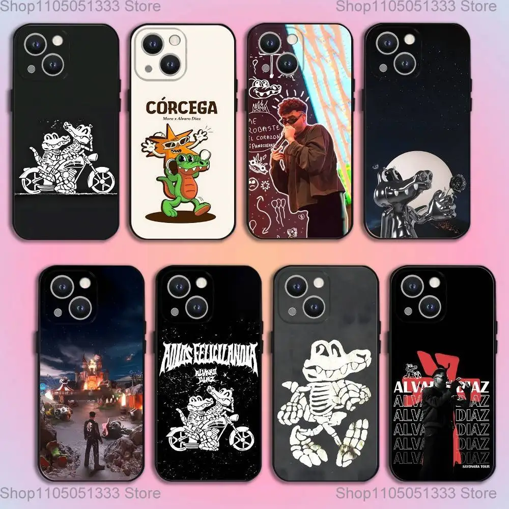 

Singer AlvaroS D-Diaz Phone Case For iPhone 16,15,14,13,12,11,Pro,XS,Max,XR,Plus,E,SE4,Mini Black Soft Cover