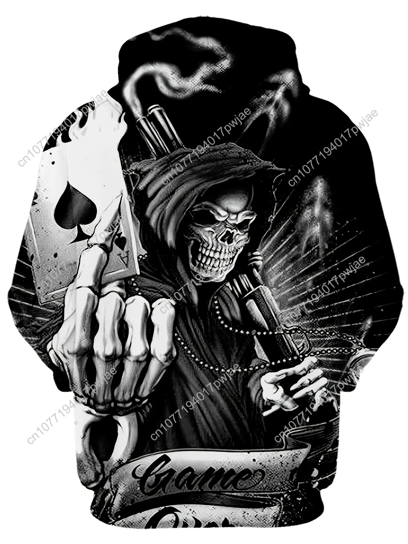 남성용 3D 후드 스웨트셔츠, 약간의 신축성을 가진 캐주얼 폴리에스터 니트 원단, 가을/겨울용 인물 프린트가 있는 레귤러 핏 후디