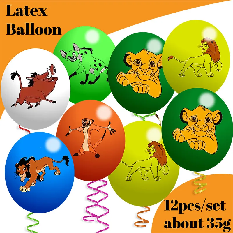 

Lion King Birthday Party Decoration Disposable Tableware Napkins Balloon Cups Plates Tablecloth Balloon Baby Shower Party Suppl