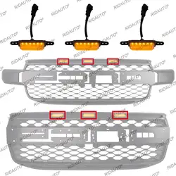 DIY DRL Lamp White LED Raptor Light Fit HMT aftermarket raptor grille Amber yellow for NEXT GEN FORD RANGER 2022 2023 2024