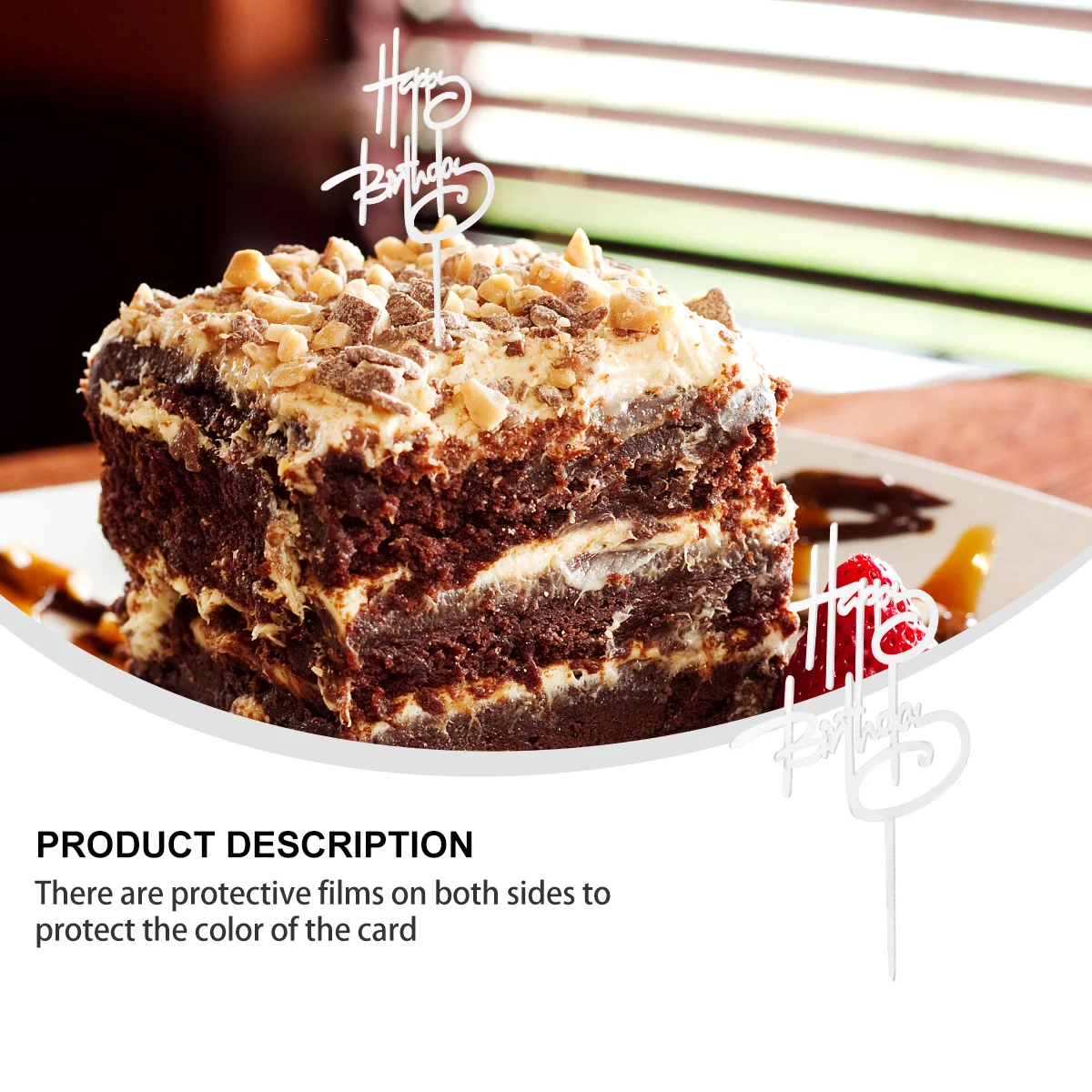 10pcs Birthday Topper Acrylic Cake Inserts For Party Shower Happy Birthday Decoration Cake Topper