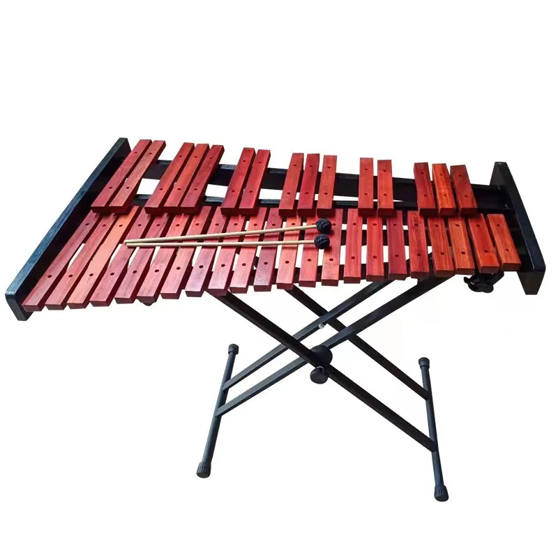 Orff Instruments, 37-Key Redwood Xylophone, 37-Key Metallophone, Children's Musical Toys, Early Education Percussion Instruments