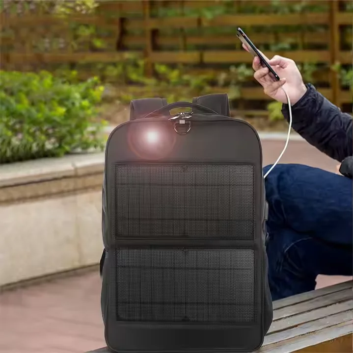 Ransel Pengisi Daya USB Panel Surya Tahan Air Tas Pantai Dan Perjalanan Dengan Port Pengisian Produk Terkait Tenaga Surya