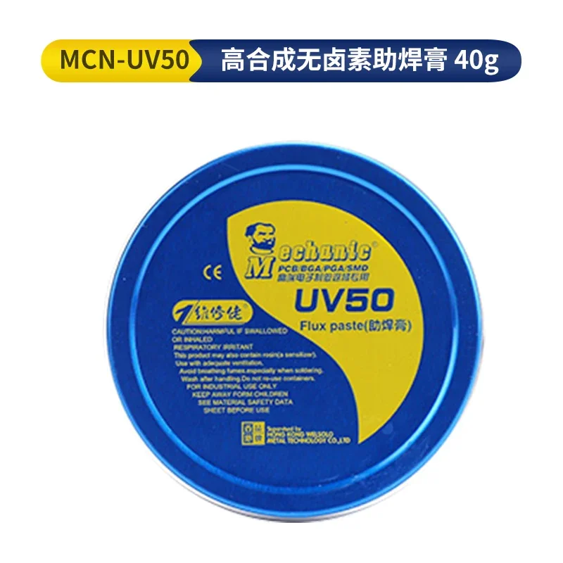 MECCANICO Pasta No-Clean Flusso di Saldatura Stagno BGA Flusso di Saldatura Flux per Saldatore Elettrico UV80 UV50 Per PCB/BGA/PGA/SMD