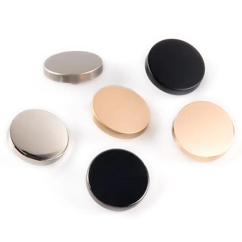Diy Apparel Sewing Button Black Golden Grid Metal Flat Bronze Round 2 Holes Shank Suits Coat Buttons 50pc/lot