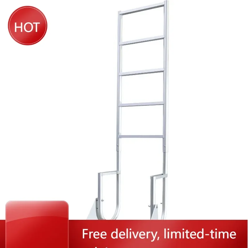 Time-limited3005.3476 Heavy-Duty Aluminum Flip-Up Dock Ladder with Comfort Use Round Tube Frame and 21