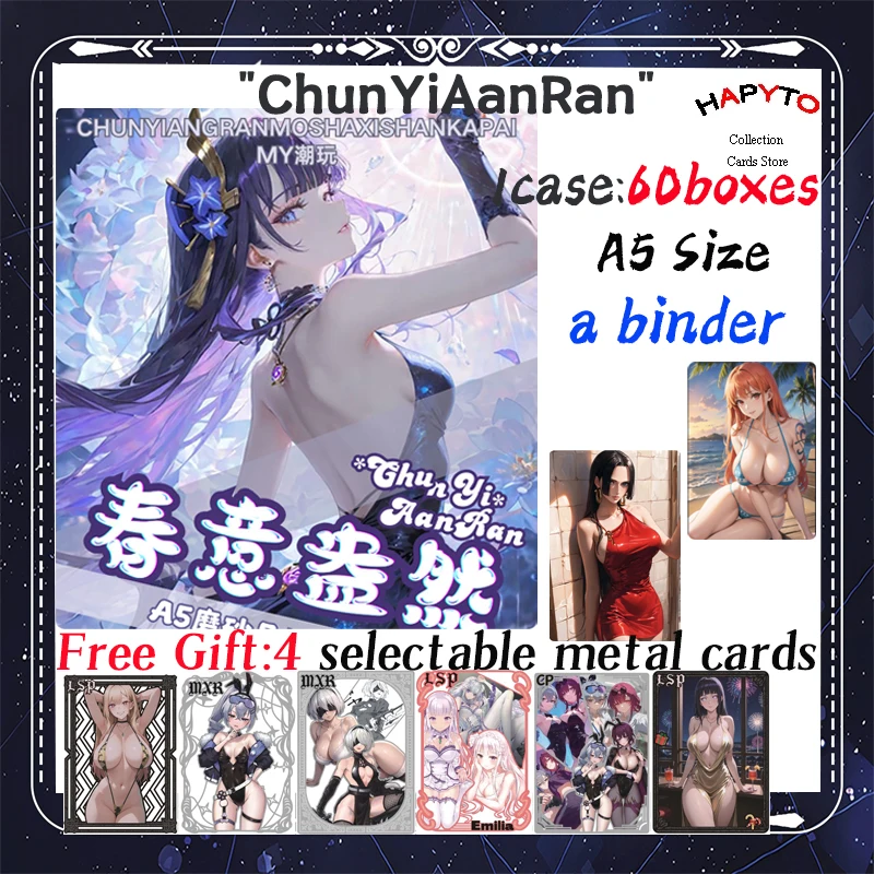 

2025 Newest ChunYiAanRan A5 Size Collectible Card Hobby Anime Waifu Card CCG EP SSP Rare Collectible Card Toy Gifts