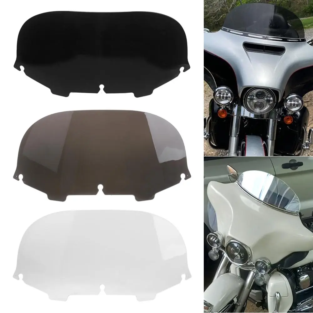

8" Motorcycle Deflector Wind Windshield Fairing Windscreen ABS Plastic For Harley Electra Street Glide Touring Bike 1996-2013