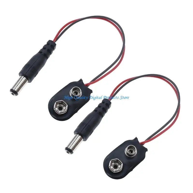 U2JE Battery Clip Wiring Cord With 2 Contacts for DIY Electronics Projects