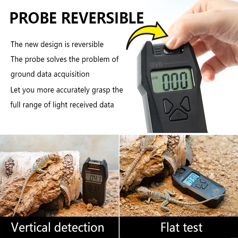 UVB Tester Reptile Lizard and Tortoise UVB Intensity Tester Reptiles Breeding Box Supplies New UVB Quick Testing Instrument