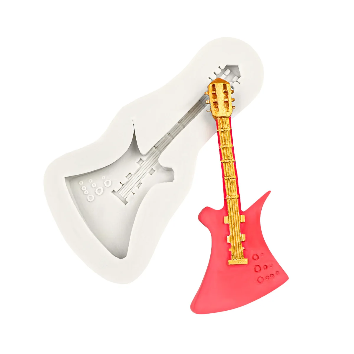 Music Theme Musical Notes Guitar Fondant Silicone Mold Chocolate Decoration Silicone Mold Drop Adhesive Soil  Silicone Molds