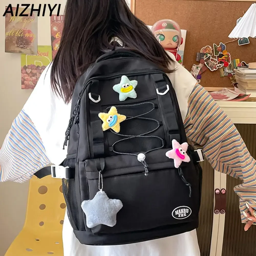 Cute Women's Backpack Cute School Bags For Girls Teens Korean Student School Backpack Nylon Rucksack Schoolbag Travel Book Bag