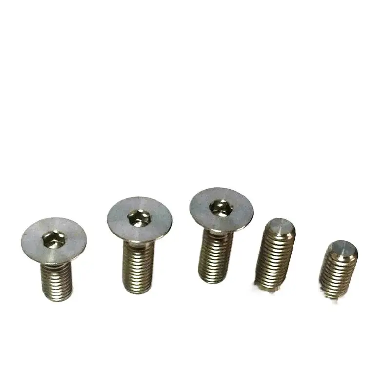 50pcs/lot 8#-32*L American Pure titanium Hexagon socket head cap screws Titanium alloy flat head screw ANSI/ASME B 18.3