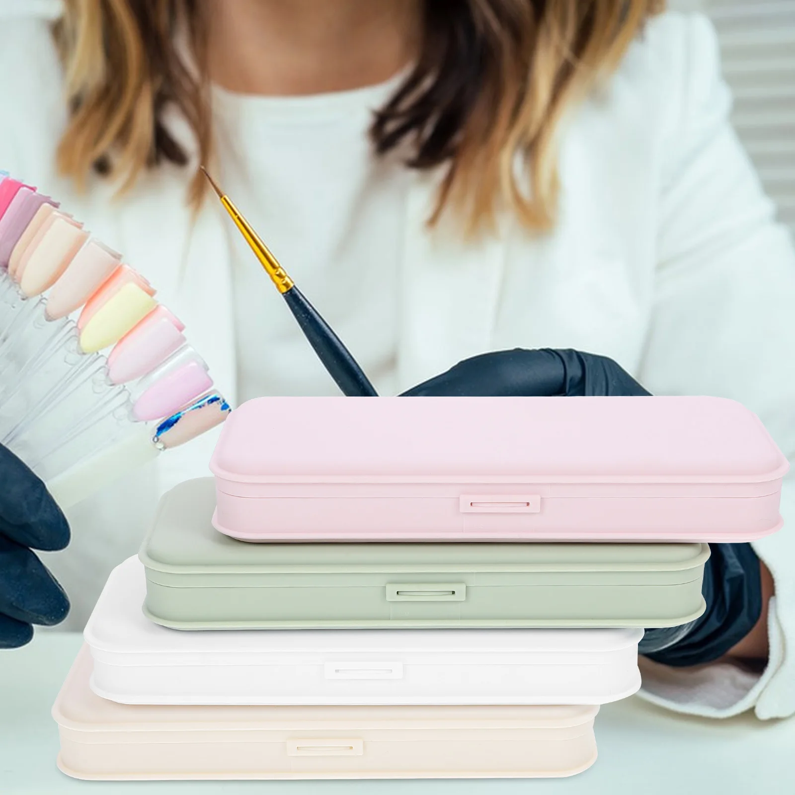 4 stuks make-up opbergdoos voor nagelgereedschap organisator desktop briefpapier houder sieraden vitrine reizen draagbaar