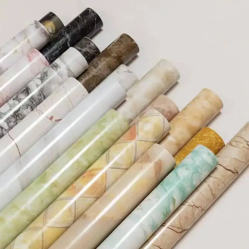 سميكة مقاوم للماء مقاومة للحرارة الرخام ورق حائط ذاتي اللصق الفينيل ملصقات جدار ورق اتصال لفيلم ديكور المطبخ #1