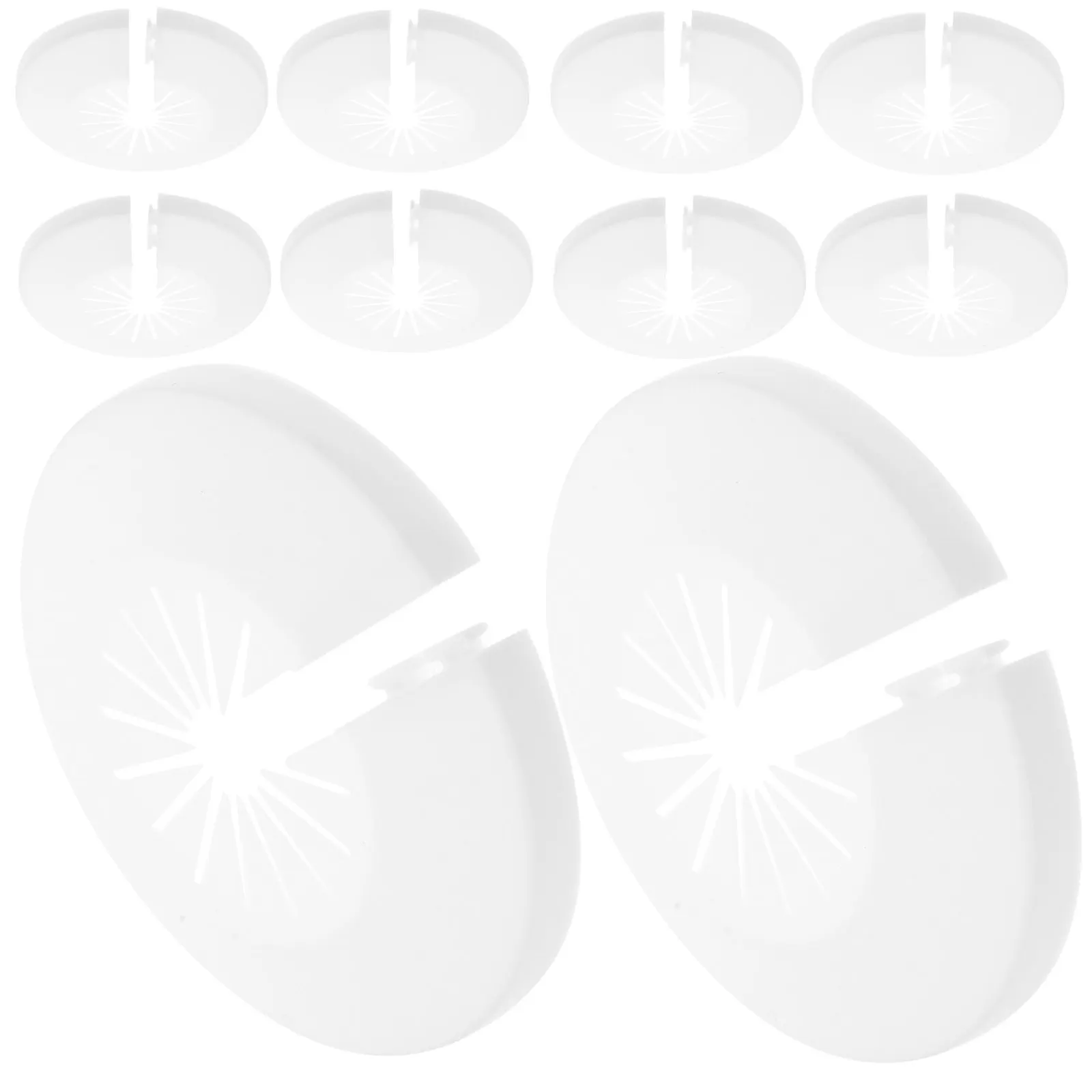10Pcs Pipeline Cover Decoration Galvanized Flange Plate Plumbing Cover for Bathroom Kitchen Drain Pipe Protection