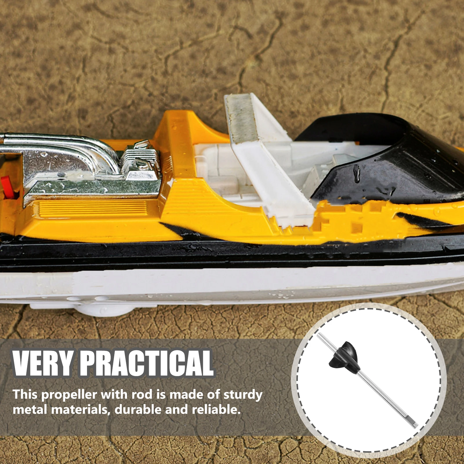 Remote Control Boat Jet Pump Metal Air Screw with Rod Propellers Black Motor Boats