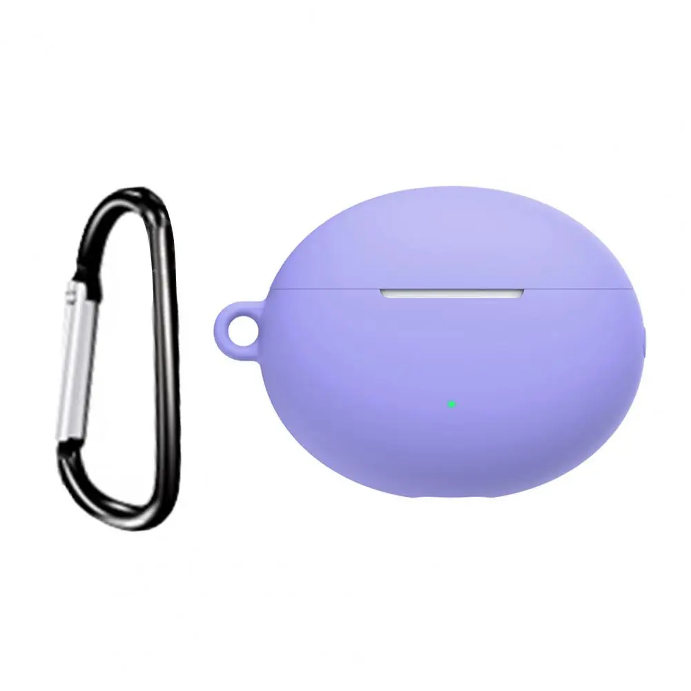 Мягкий силиконовый защитный чехол для наушников Bluetooth с карабином для хранения для Huawei Freebuds 4i