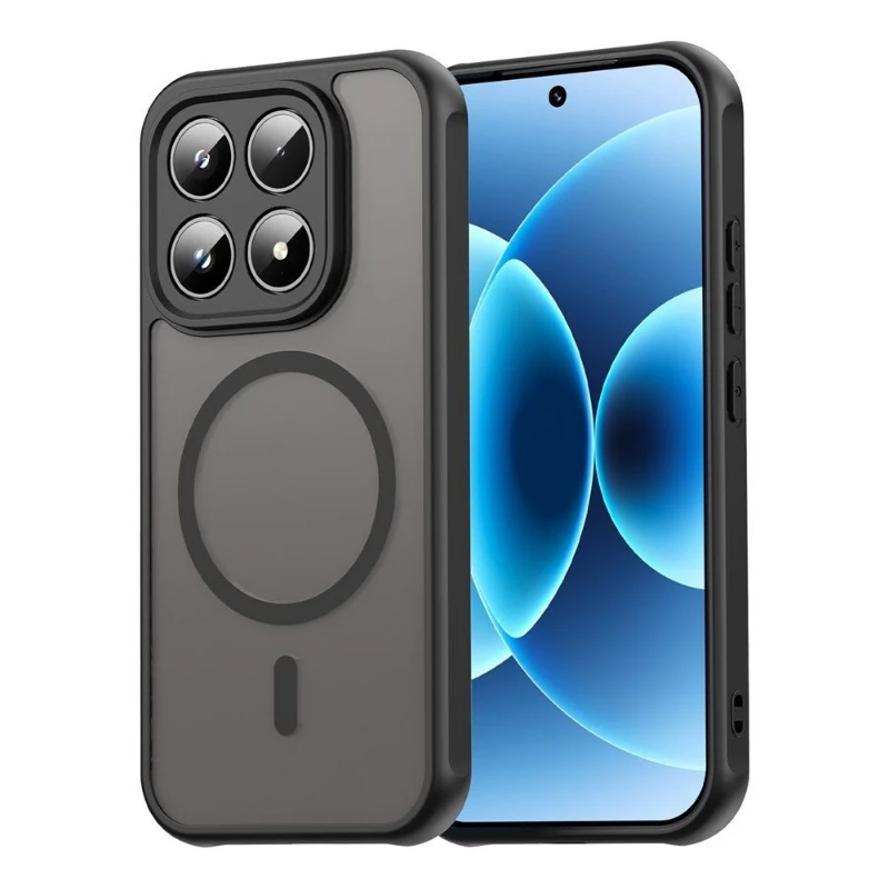 Étui magnétique pour Xiaomi 17, coque arrière en acrylique mat, à la mode, pour chargement sans fil Magsafe, Funda