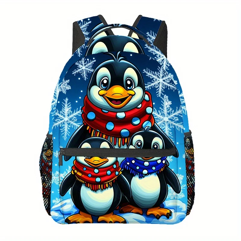 Penguins Outdoor Sports Backpack Couple Travel Backpack Adjustable Comfort Shoulder Strap Backpack Suitable for Men Women