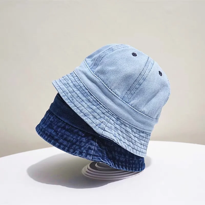 Korean Cowboy Baby Bucket Hat Soft Summer Baby Boys Girls Sun Hat Kids Panama Beach Cap Children Fisherman Caps Gorras 모자