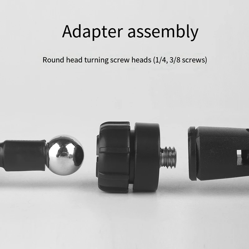 Adaptador Ballhead Clip Mount para Câmera de Ação, Conversor Ballhead, Parafuso para 17mm Interface Ballhead, Adaptador Conjunto