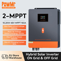 PowMr 48V 10.2KW 2-MPPT Hybrid Solar Inverter MPPT 160A Max PV Input 500 VDC For Lead Acid and Lithium Batteries