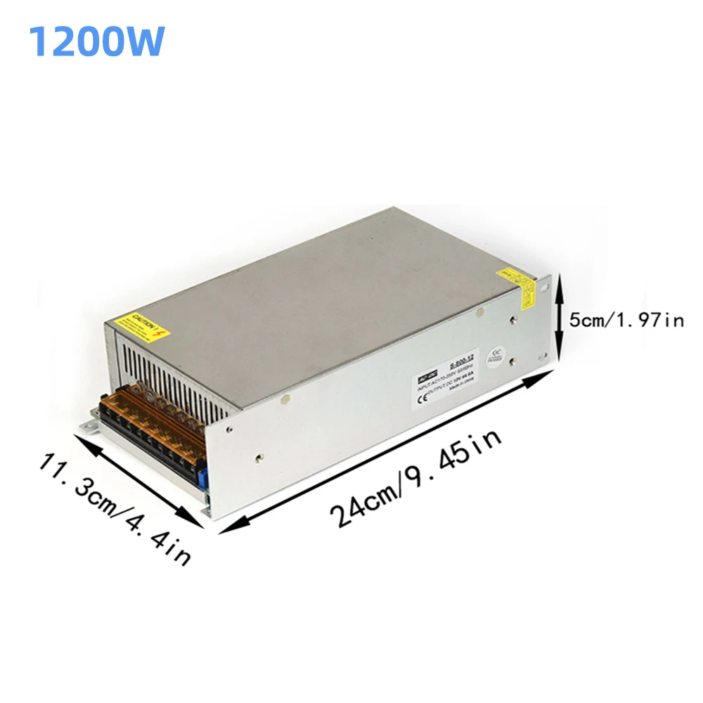 600W 1200W 2000W Power Supply  220V Ac To Dc 24V 12V 48V Smps Switching Power Supply Source Transformer Uninterruptibl