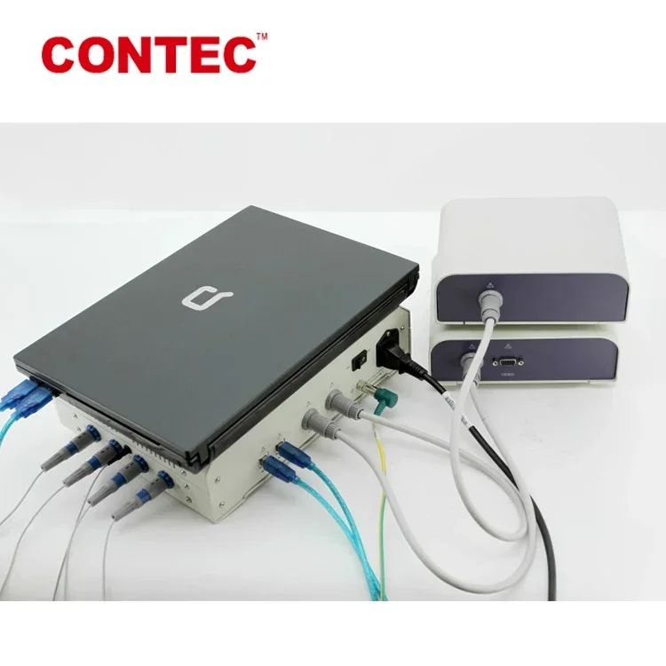 CONTEC CMS6600B نظام EMG/EP ذو 4 قنوات قائم على الكمبيوتر، آلة الكهرومغرام الكهربائي، مقطورة الكهرباء الكهربائية #6