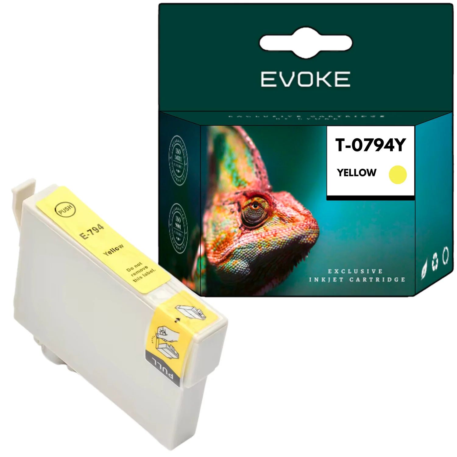 Evoke Compatibele Inkt voor Epson C13T07944010 T0794 Geel 18 ml 760 Pagina's Stylus Photo Px650 660 700W 710W 720Wd 730Wd 800Fw 810Fw 820Fwd 830Fwd