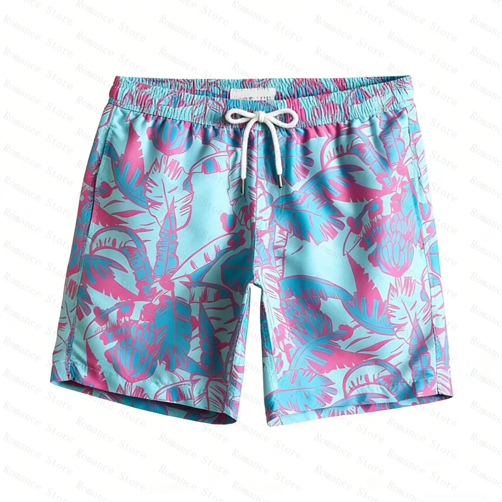 Abstract Art Graphic Swim Trunks For Men Animals Plants 3D Print Beach Shorts Summer Casual Street Surf Short Women's Pants