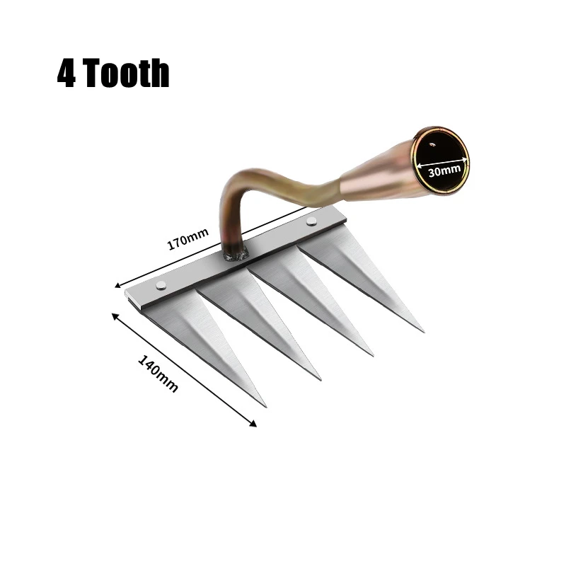 Imagem -06 - Ferro Jardinagem Ferramenta para Weeding Rake Farm Tool Segurando e Raking Soltando o Solo Artefato Harrow Dentes Dentes Dentes Dentes