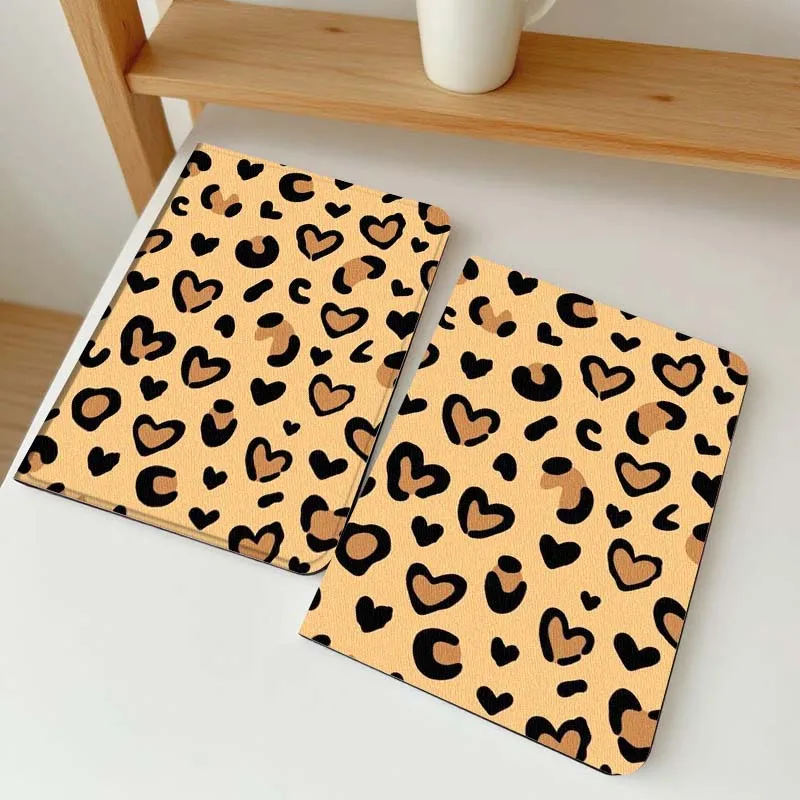 

Leopard Print Heart Pattern Case For Vivo IQOO Pad2 Pad3 Pad5 Air SE Pro 12.1 12.3 13 11.5 11 inch Tablet