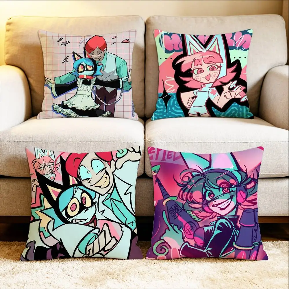 

Buttercup Strawberry Psycho Cuties Various Sizes Square Pillow Case For Car Home Bedchamber Decor