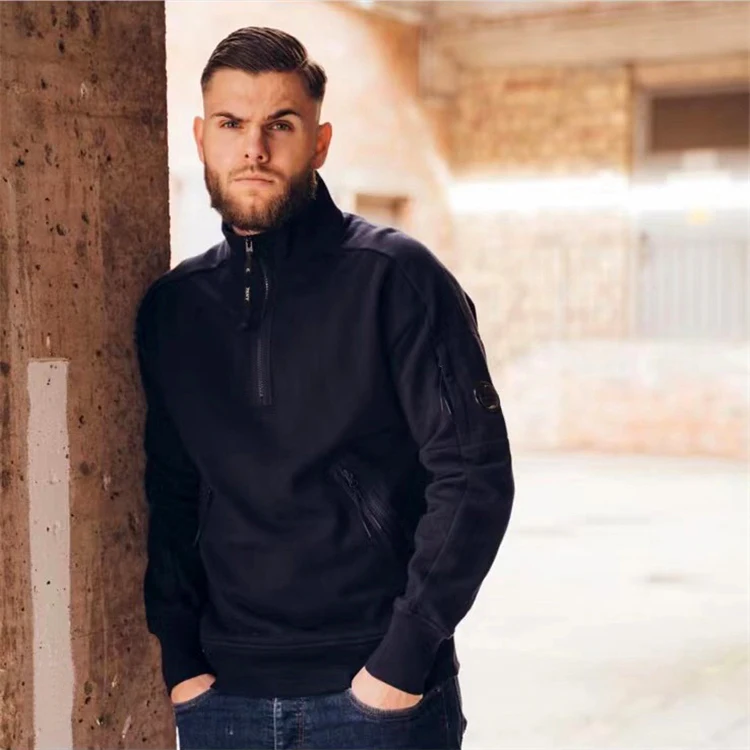 

21FW 2112 Men's High Collar Sweatshirt Trendy Slim Fit Casual Youthful Style Regular Sleeve Length Autumn Wear Spring Listing