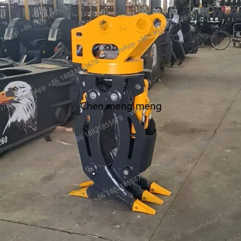75 Excavator Wood Grabber Hydraulic Wood Grabber 360 Degree Rotation Electric Control Iron Grabber Full Set